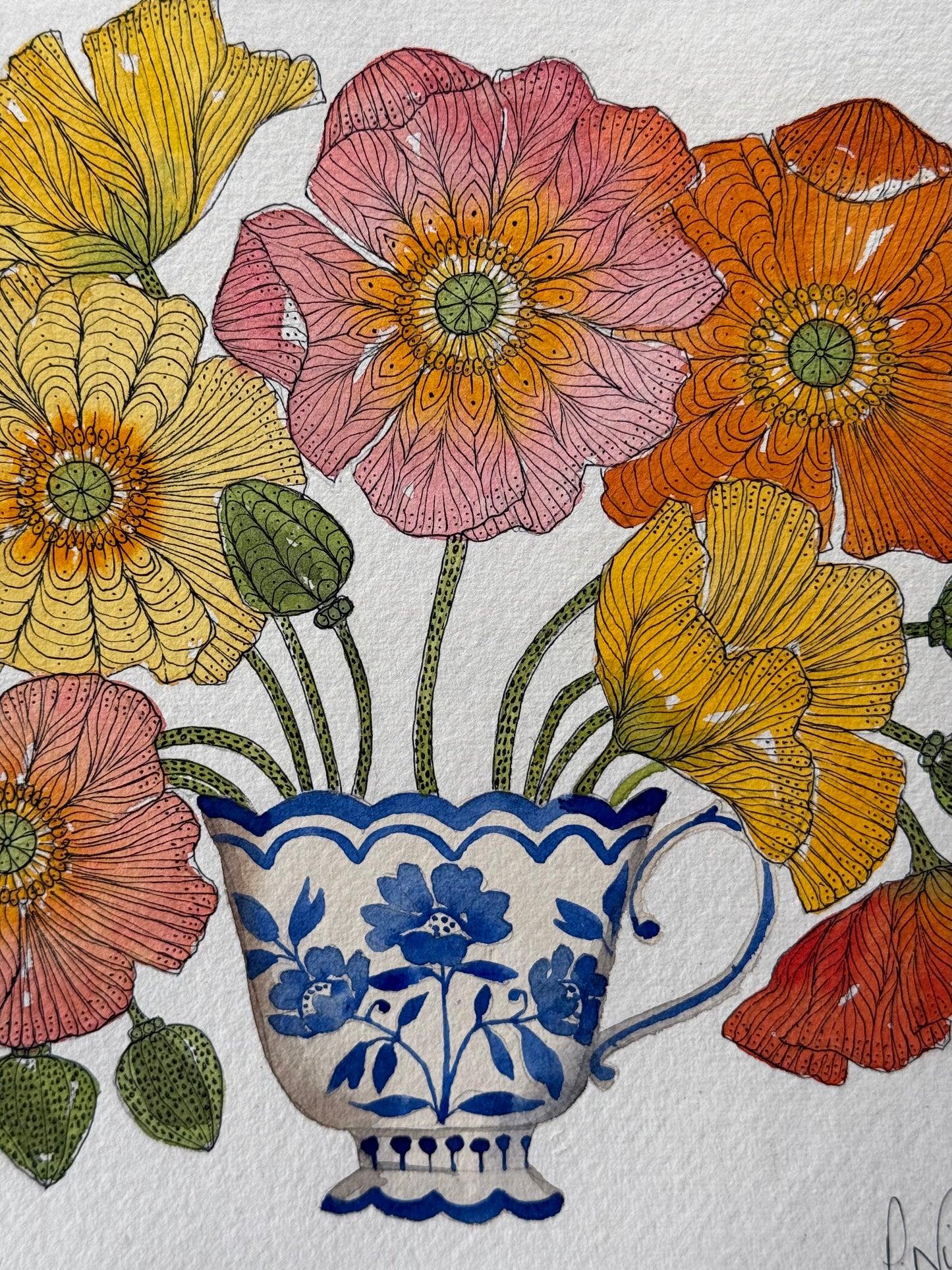 Original, Watercolour Poppies