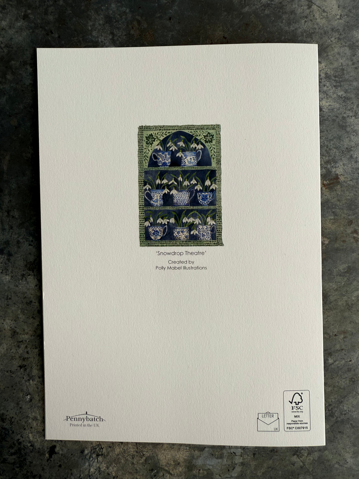 A5 ‘Snowdrop Theatre’ Greetings Cards (4 in a pack)