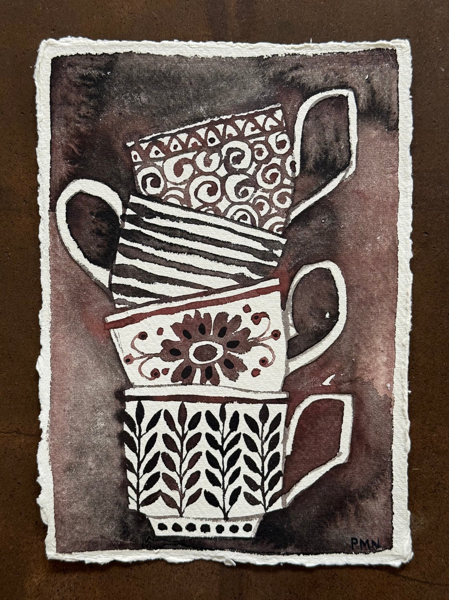 A5, Original Watercolour Teacup Study (d)