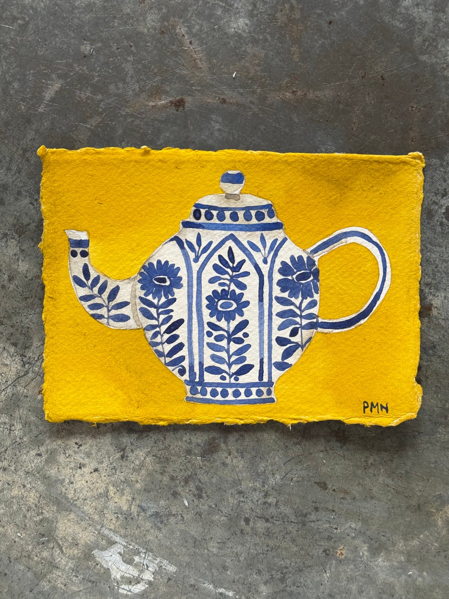 A6, Original Watercolour Teapot (f)