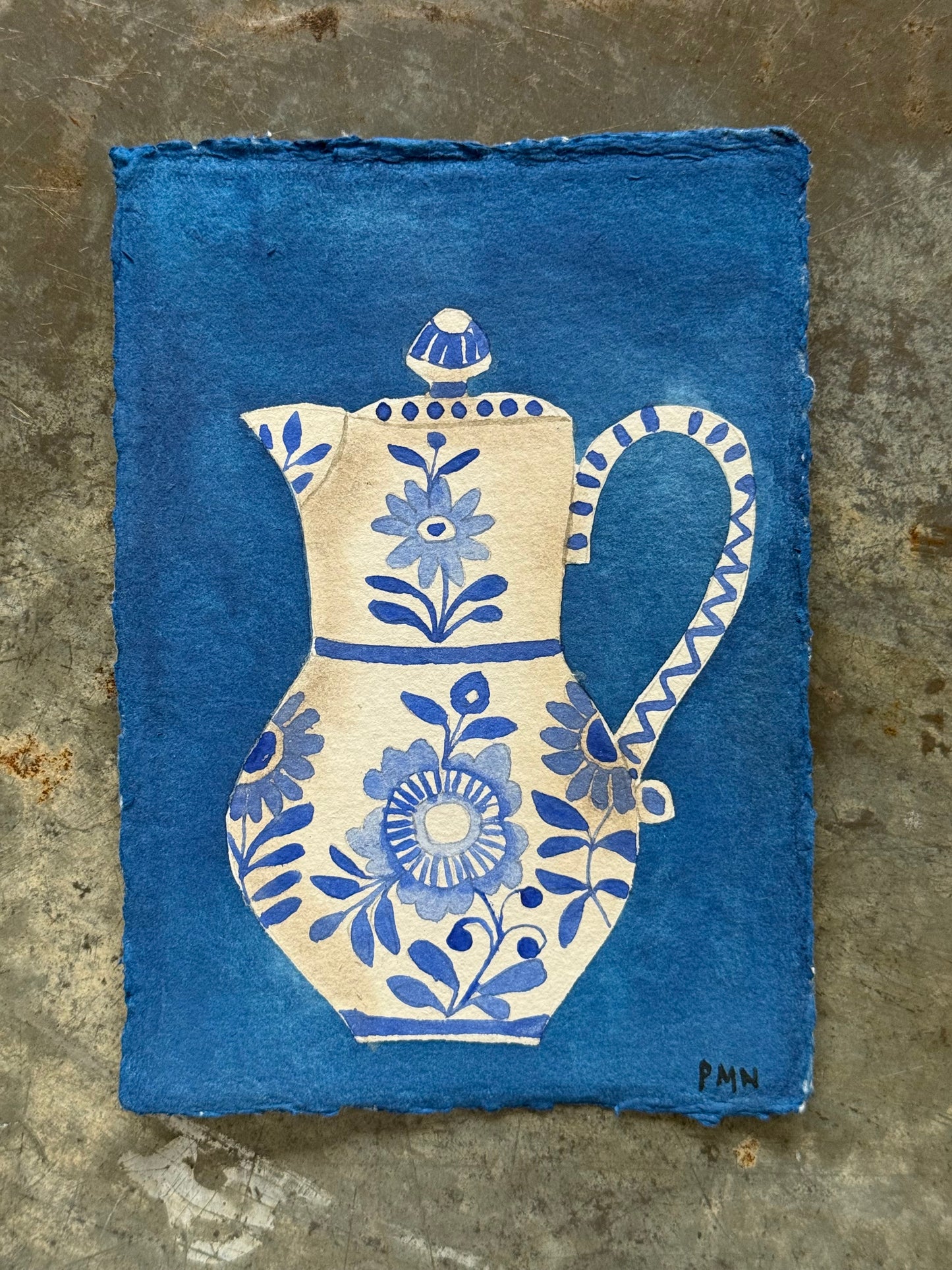 A6, Original, Watercolour Jug (c)