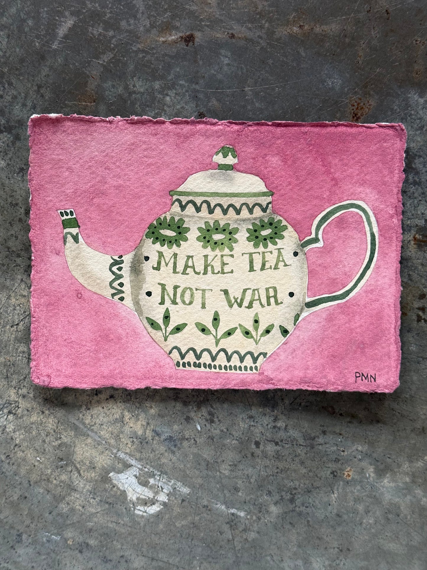 A6, Original, Watercolour Teapot (d)