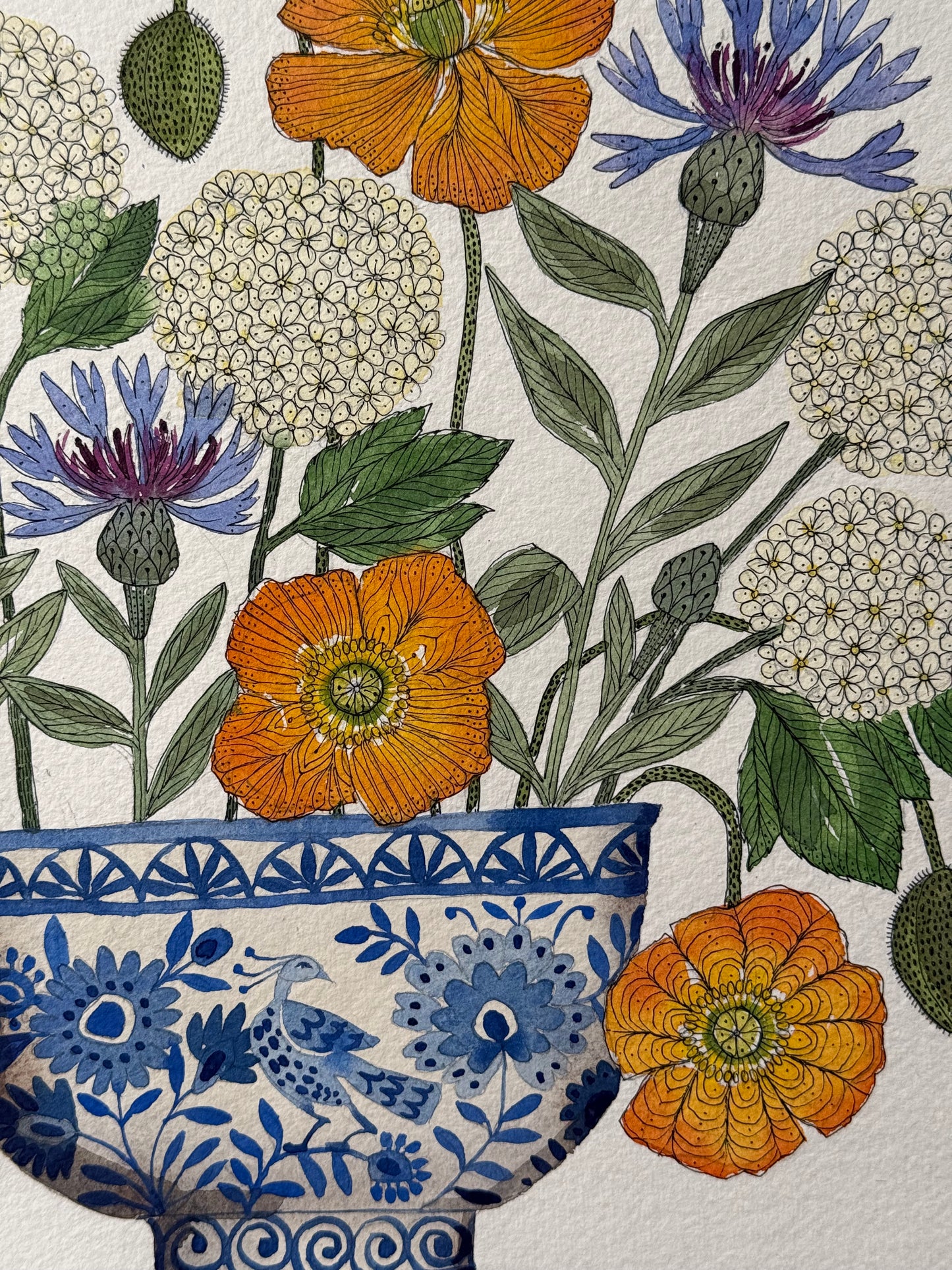 Original, Watercolour Spring Flowers