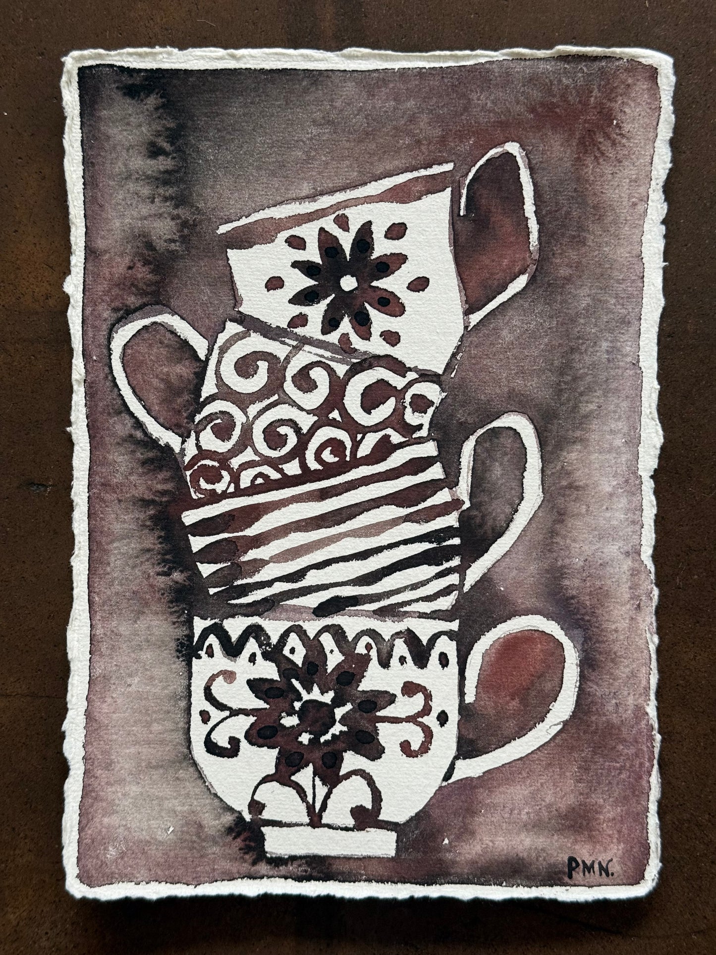 A5, Original Watercolour Teacup Study (a)