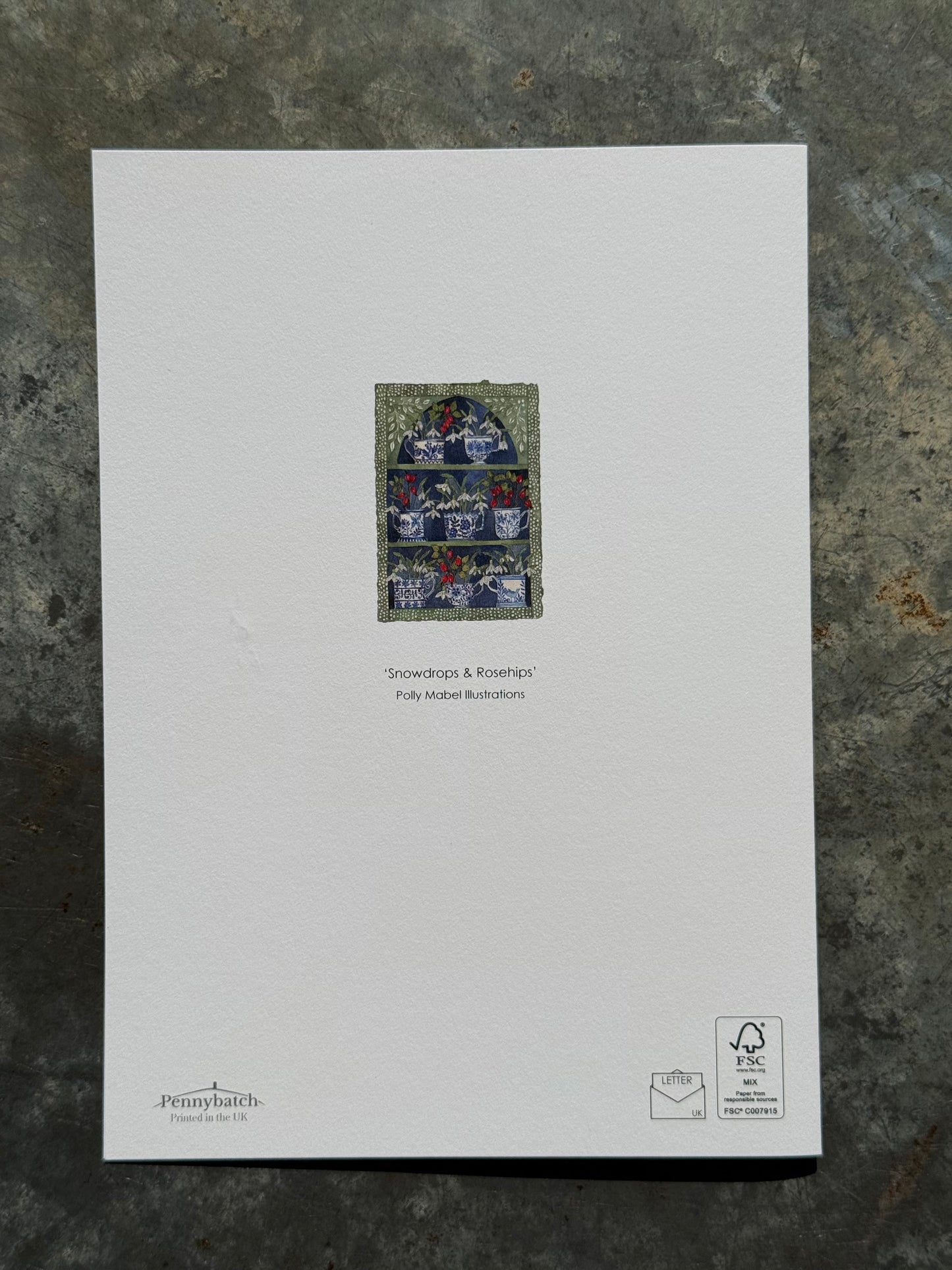 A5 ‘Snowdrops & Rosehips’ Greetings Cards (4 in a pack)