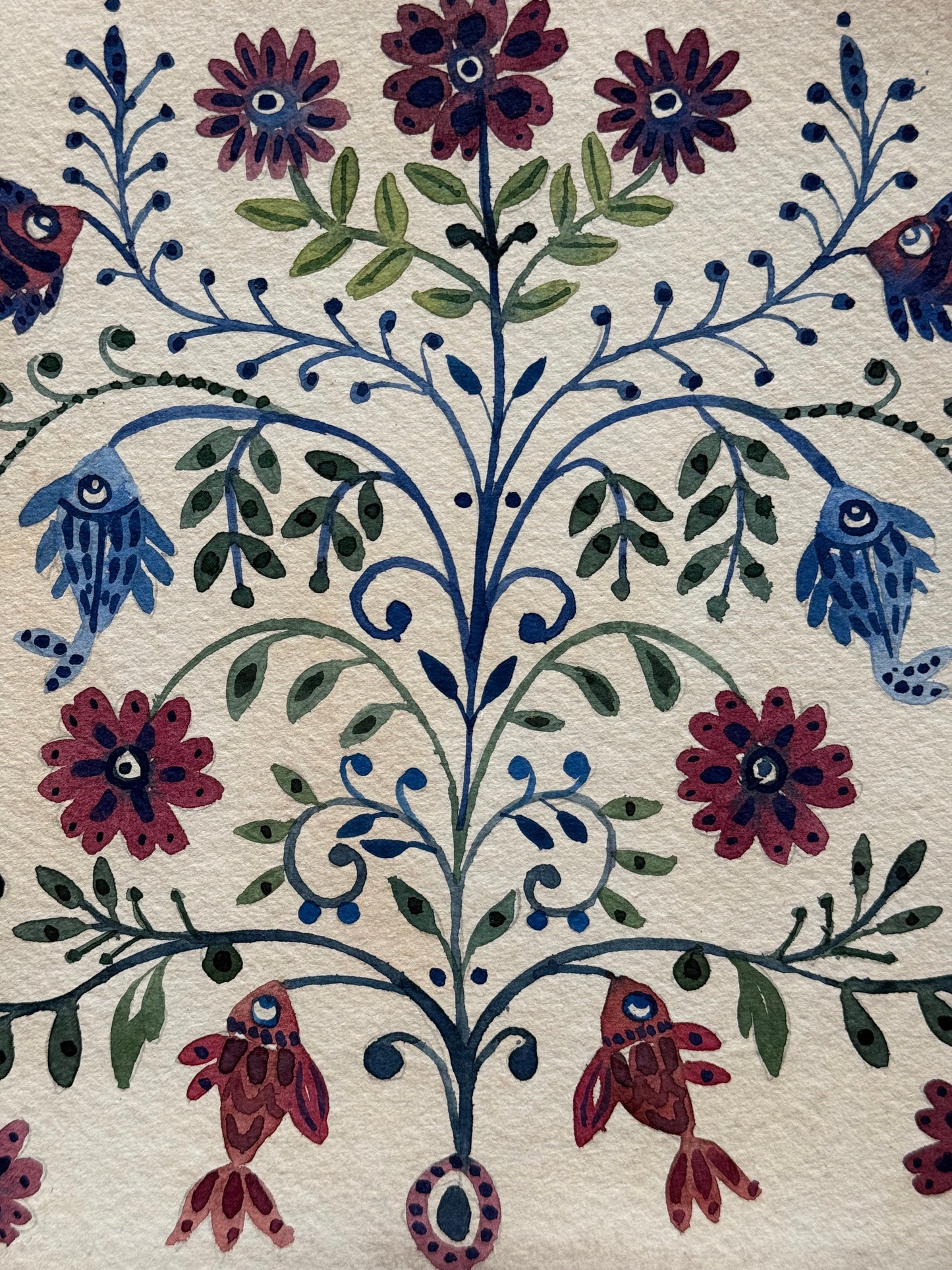 Original, Watercolour Flower & Fish Patterns