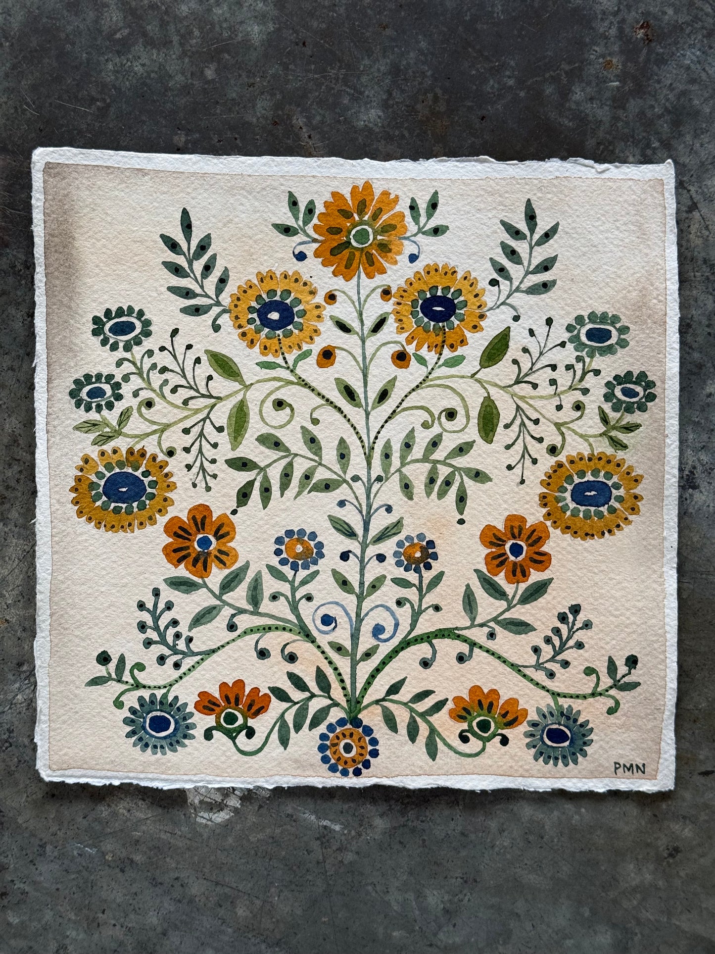Original, Watercolour Floral Patter s (c)