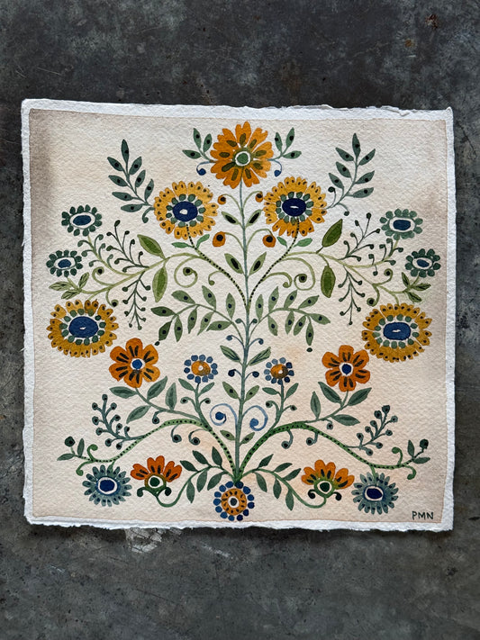 Original, Watercolour Floral Patter s (c)