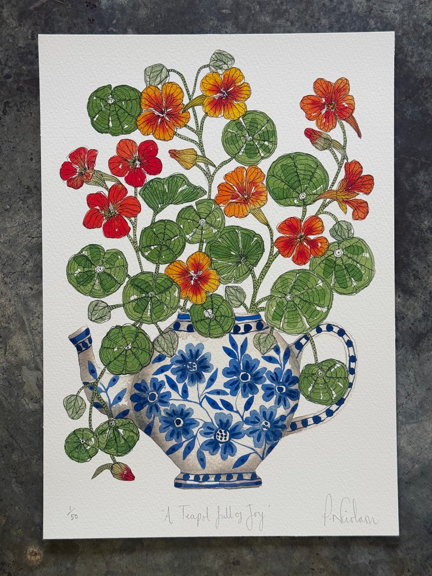 A4, Limited Edition ‘A Teapot full of Joy’ Giclee Print