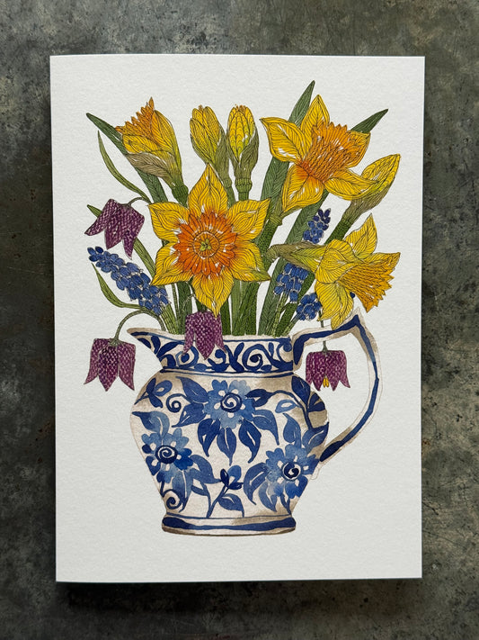 A5 ‘Spring in a Jug’ Greetings Cards (4 in a pack)