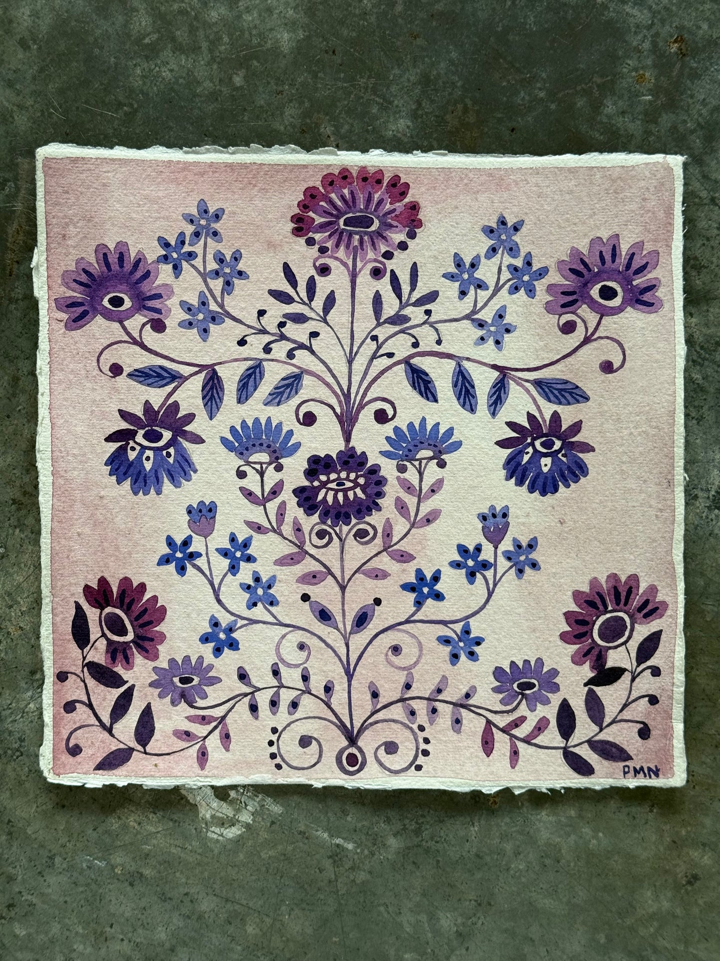 Original, Watercolour Floral Patterns (e)