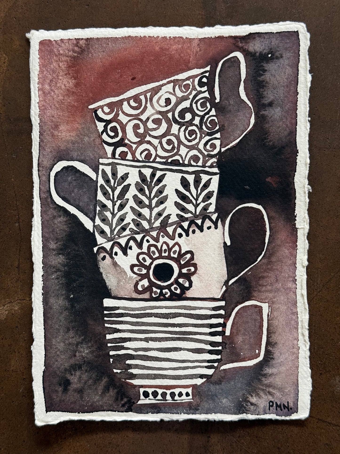 A5, Original Watercolour Teacup Study (g)