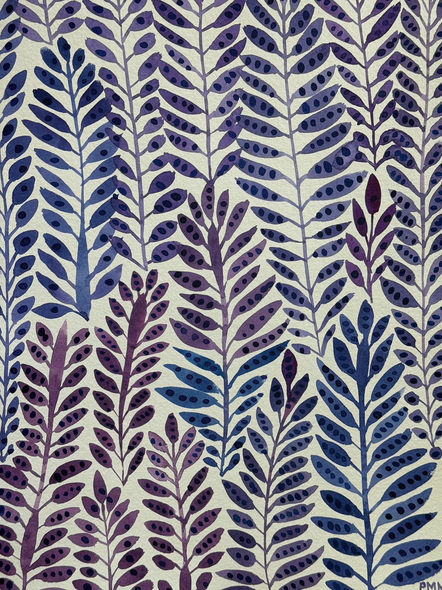 A3, Original Watercolour Pattern Study