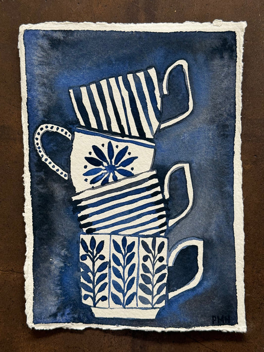 A5, Original Watercolour Teacup Study (c)