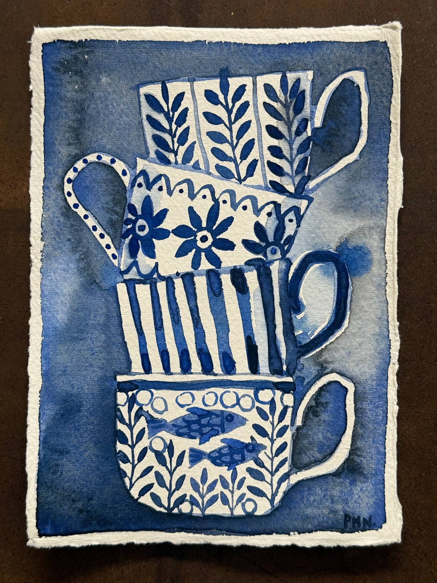 A5, Original Watercolour Teacup Study (b)
