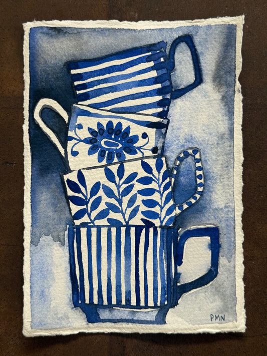 A5, Original Watercolour Teacup Study (e)
