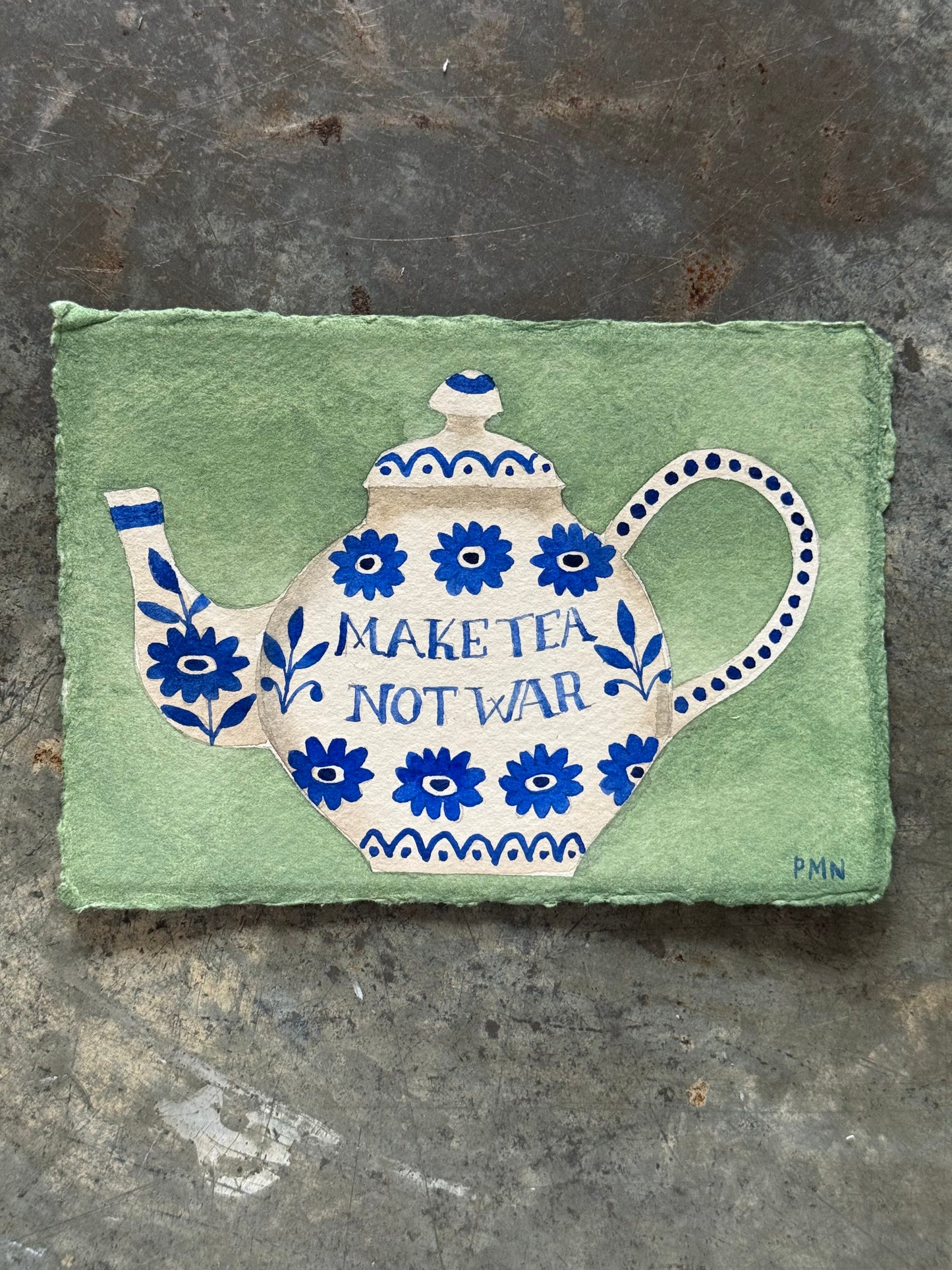 A6, Original, Watercolour Teapot (b)
